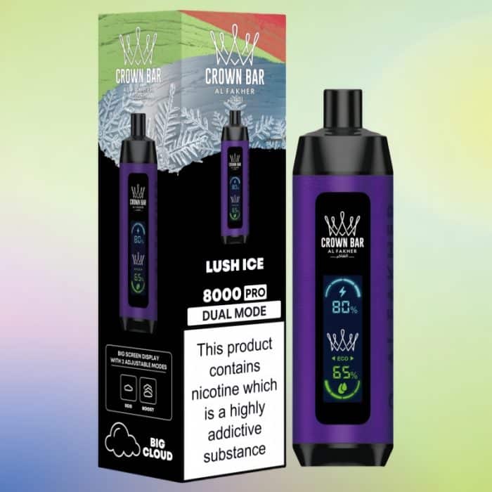 Al Fakher Crown Bar 8000 Lush Ice Flavor 1 - Al Fakher Vapes